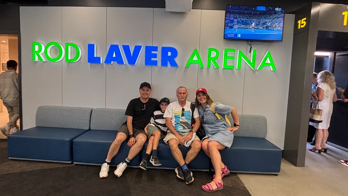Kristof is 🏛️ visiting at Rod Laver Arena with Wlad and 2 others.