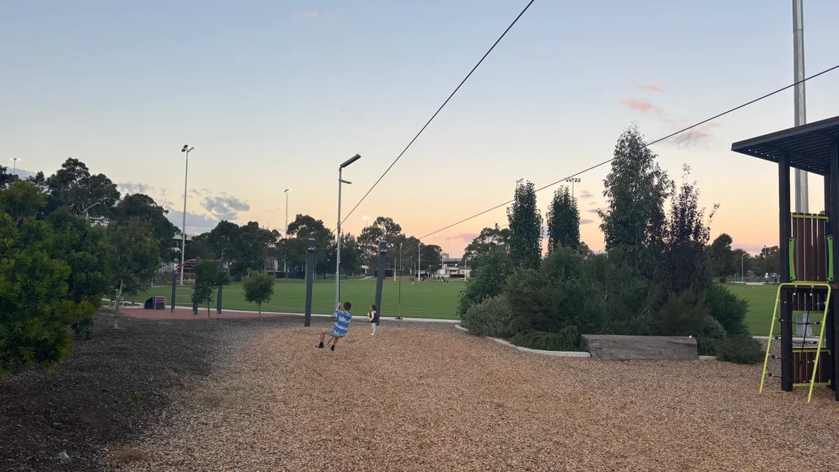 Kristof is 🌳 exploring at Donald McLean Reserve with Raphael.
