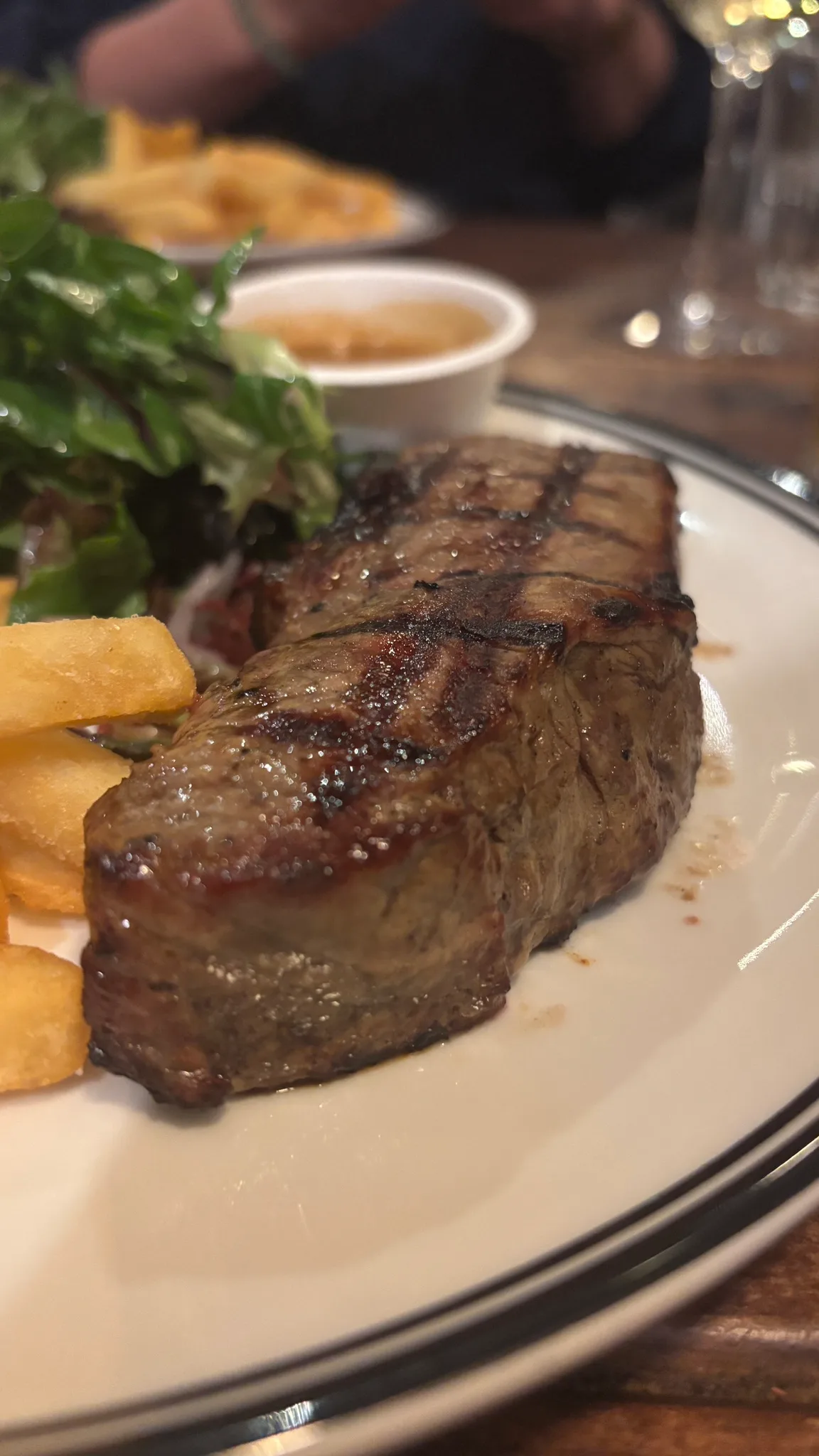 Kristof is 🥩 eating steak at Junction Hotel Newport with Nada.