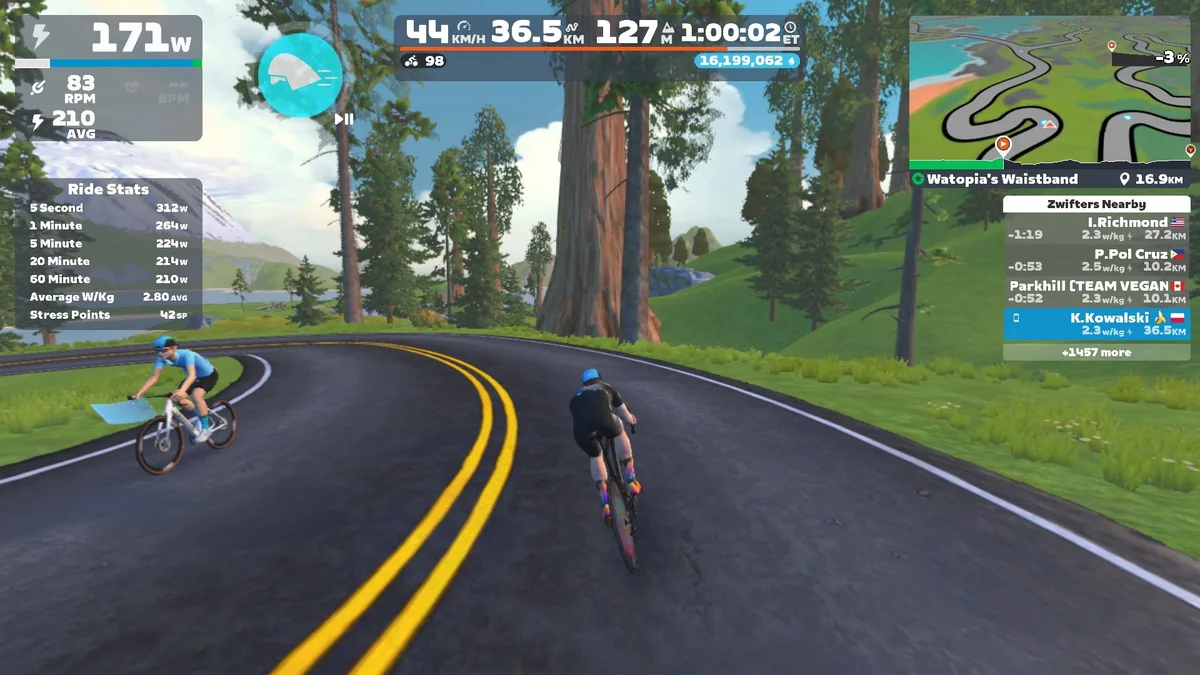 Kristof is 🚴 exercising on the bike at Hyper HQ.