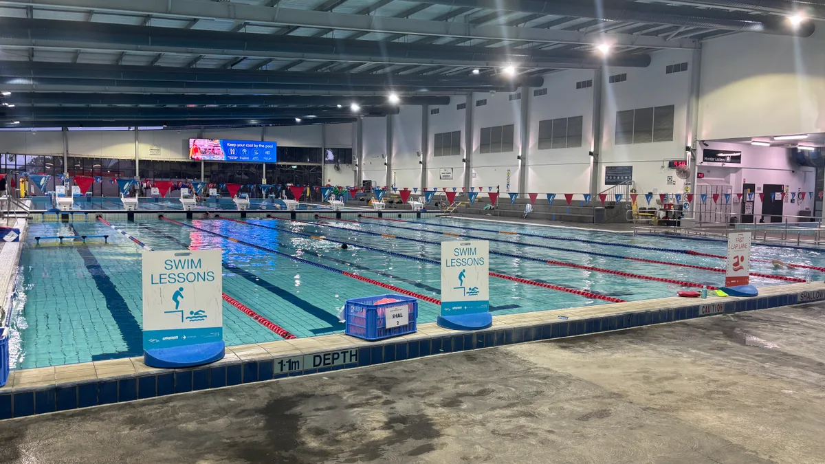 Kristof is 🏊 exercising at Maribyrnong Aquatic Centre with Raphael.