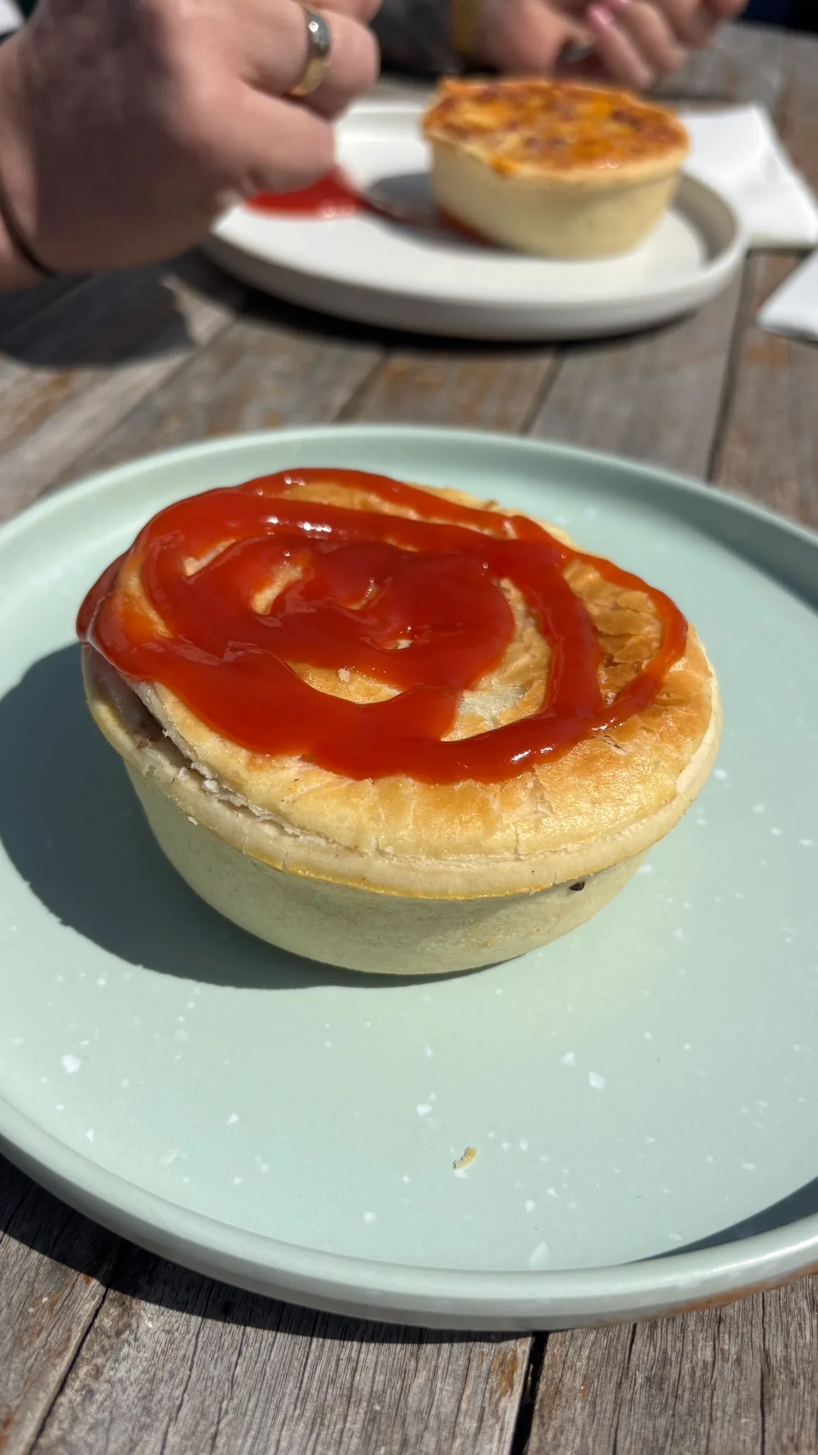 Kristof is 🥧 eating pie at Milawa Bakery Cafe.