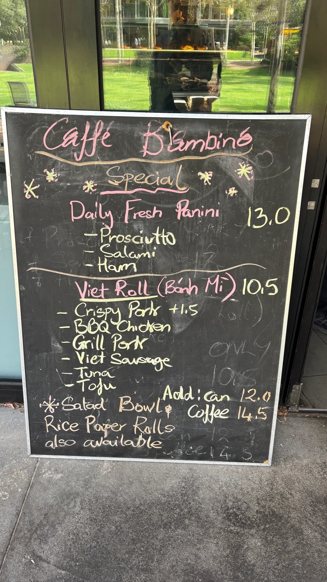 Kristof visiting at Caffe Bambino