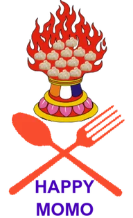 happy momo - tibetan restaurant logo