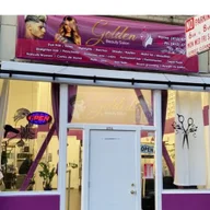 Golden beauty salon logo