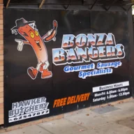 Hawker Butchery and Bonza Bangers logo