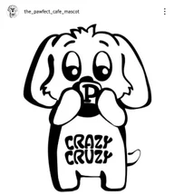 The PAWFECT Cafe Mascot logo