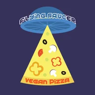 Flying Saucer Vegan Pizza logo